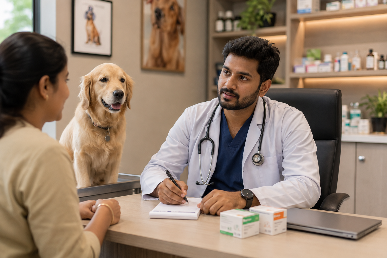 Vet consultations and other pet supplies invoicing